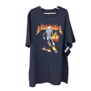Way To Celebrate Halloween T-Shirt XL 14/16 Skeleton Pumpkin‎